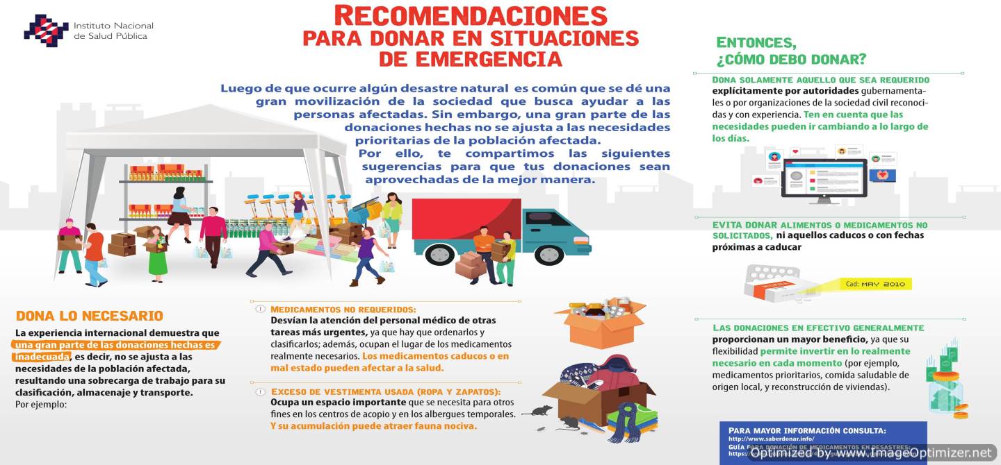 Recomendaciones para donar en situaciones de emergencia